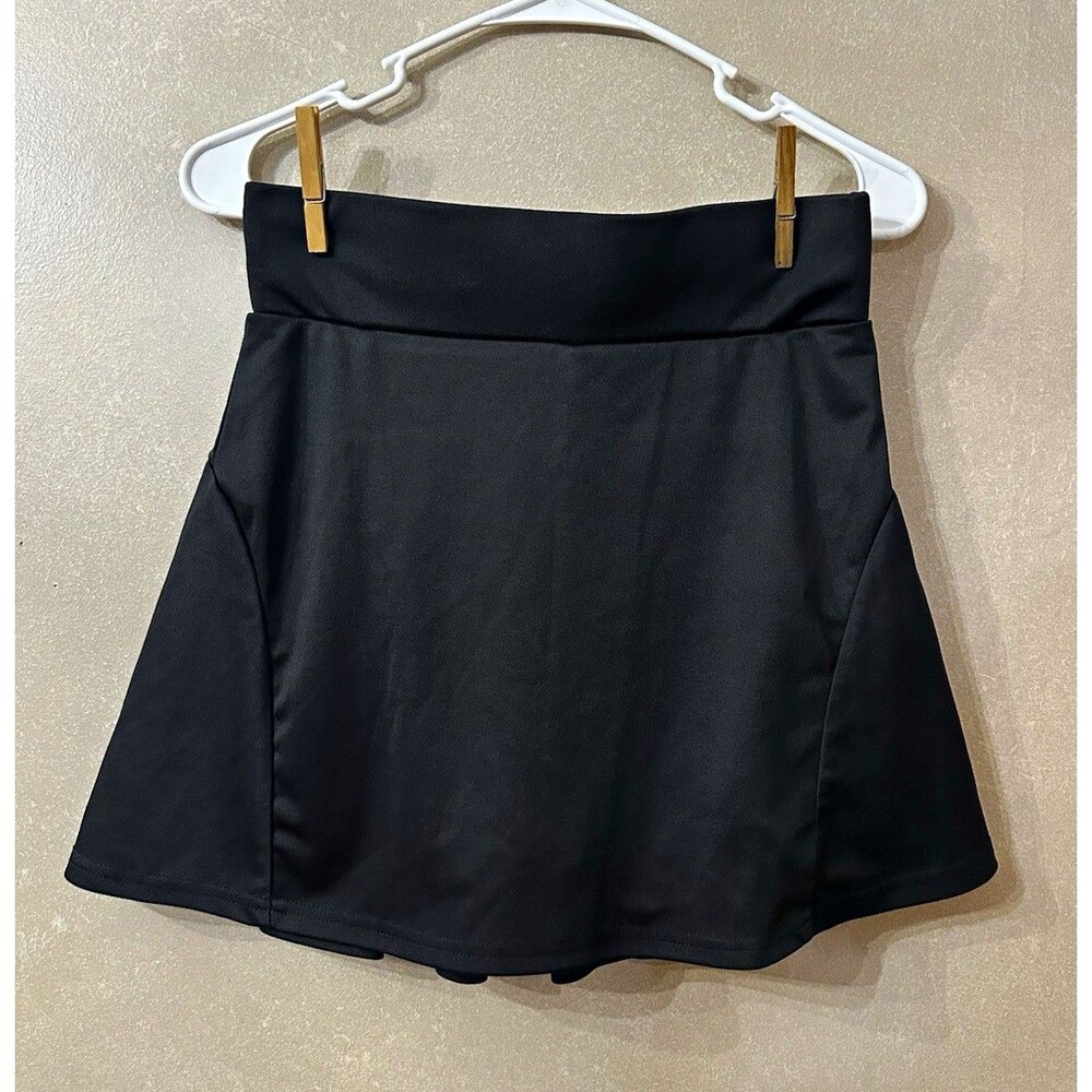 Werena Black Athletic Skort Running Tennis Golf Skirt Built In Shorts Medium M